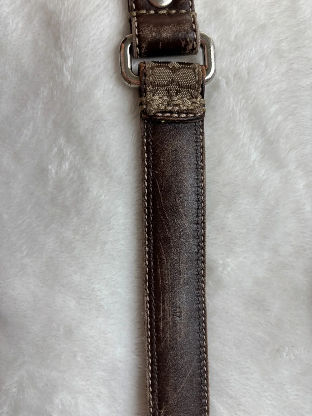 Coach Brown Signature Canvas & Leather Dog Leash